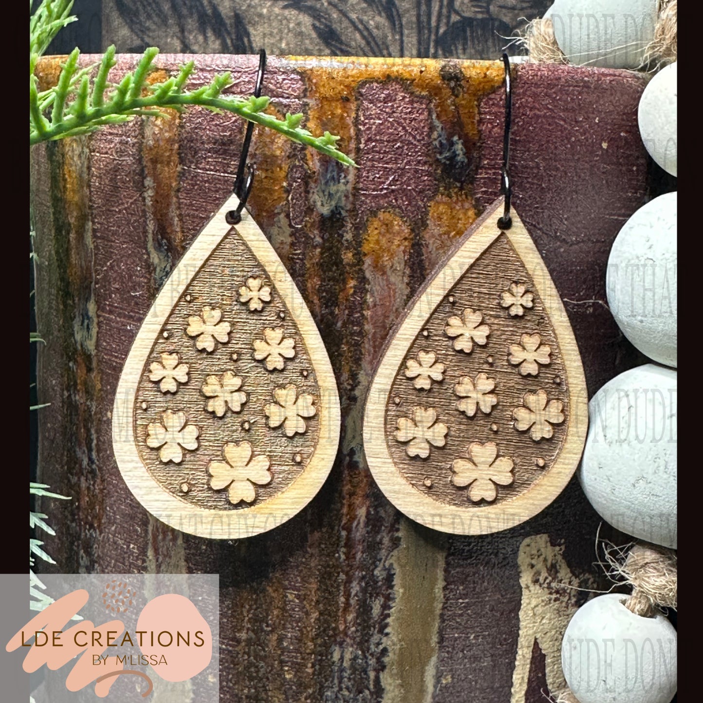 Multi Mini Clover Teardrop earrings